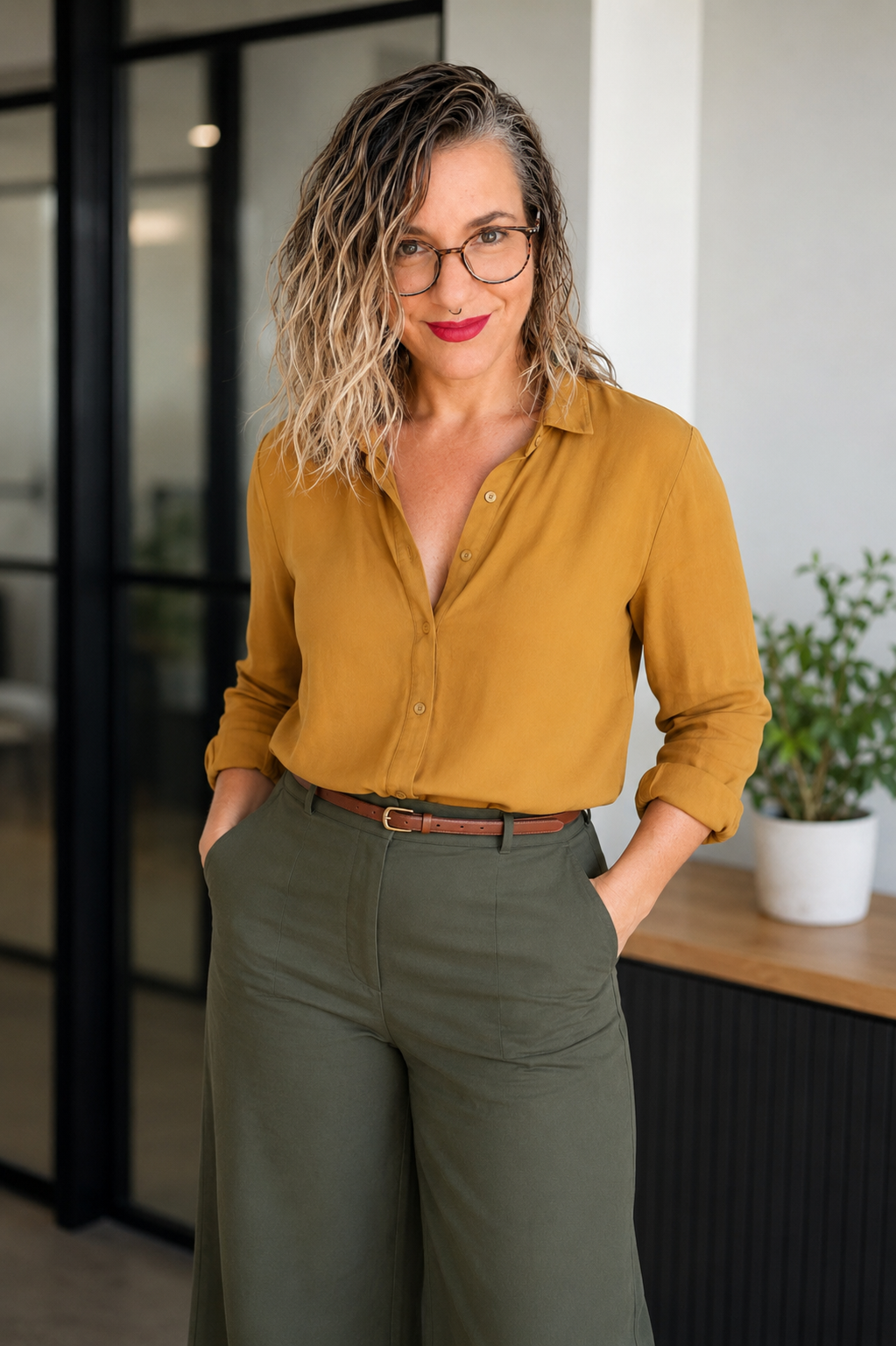 Maria Eugènia Rodríguez Serra en una oficina